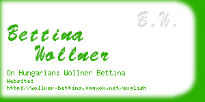 bettina wollner business card